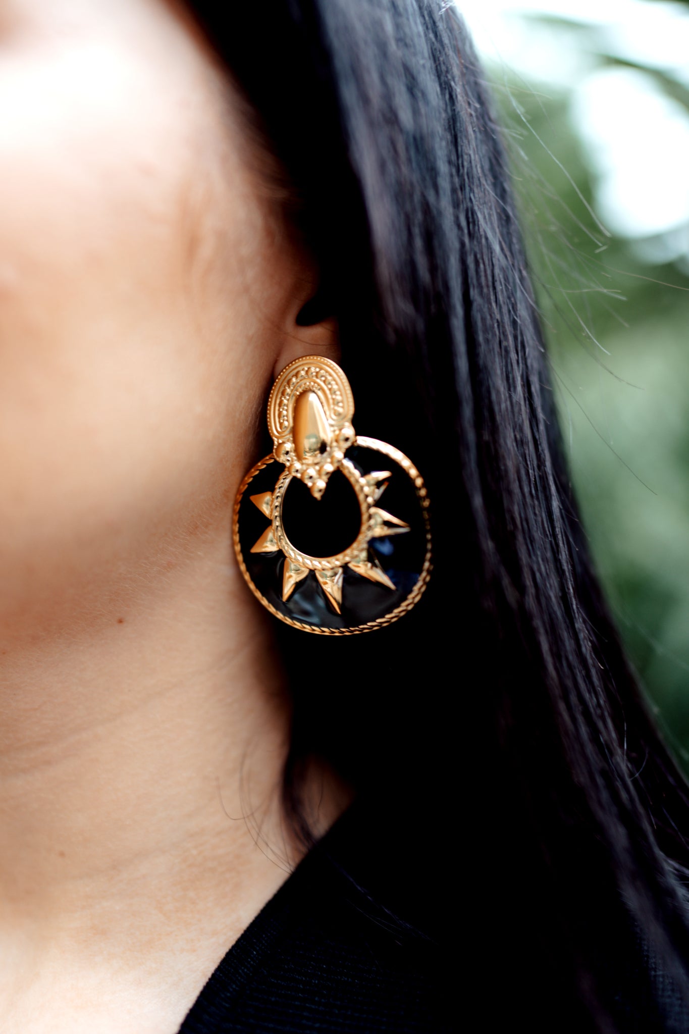 Boucles d'oreilles SOLEIL NOIR