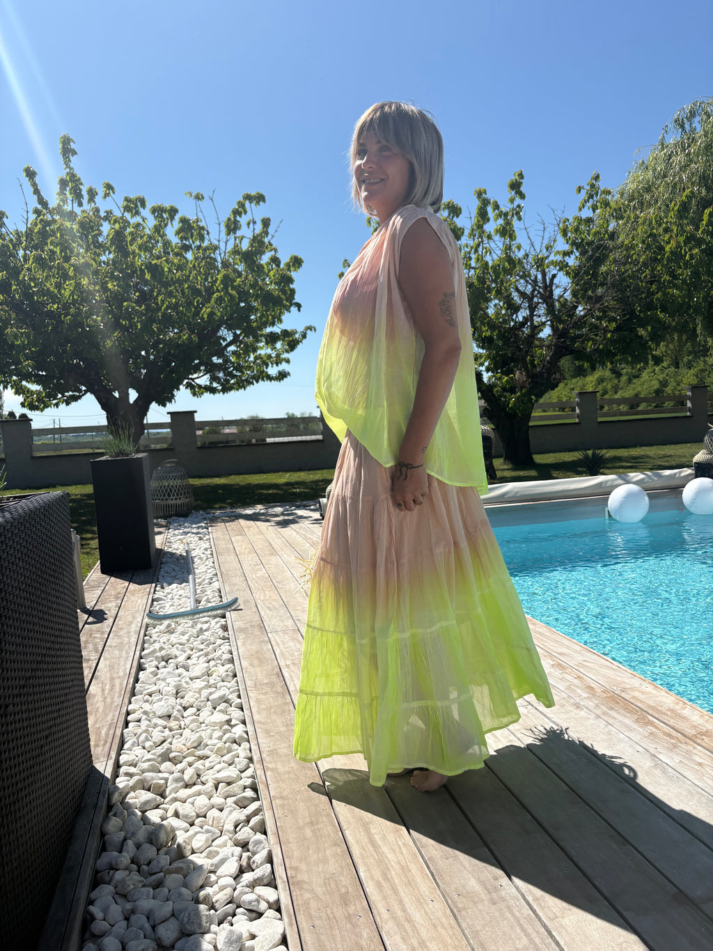 Ensemble jupe longue ALAYA