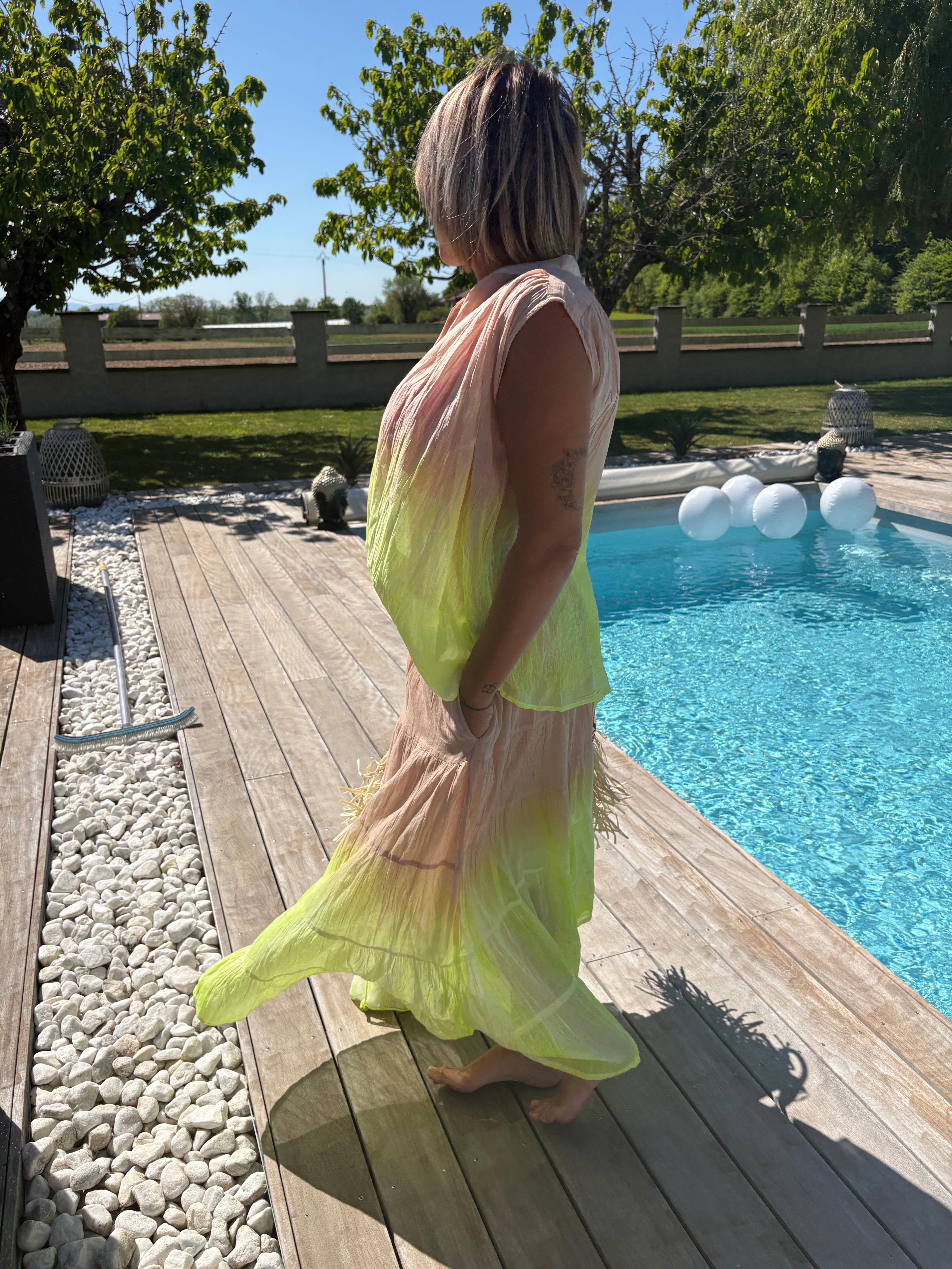 Ensemble jupe longue ALAYA