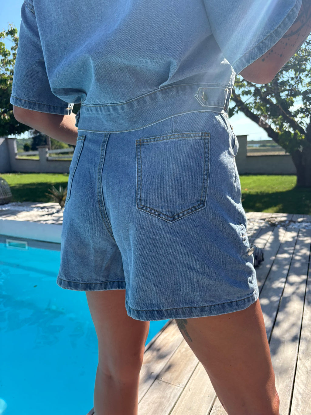 Ensemble short SKYBLUE