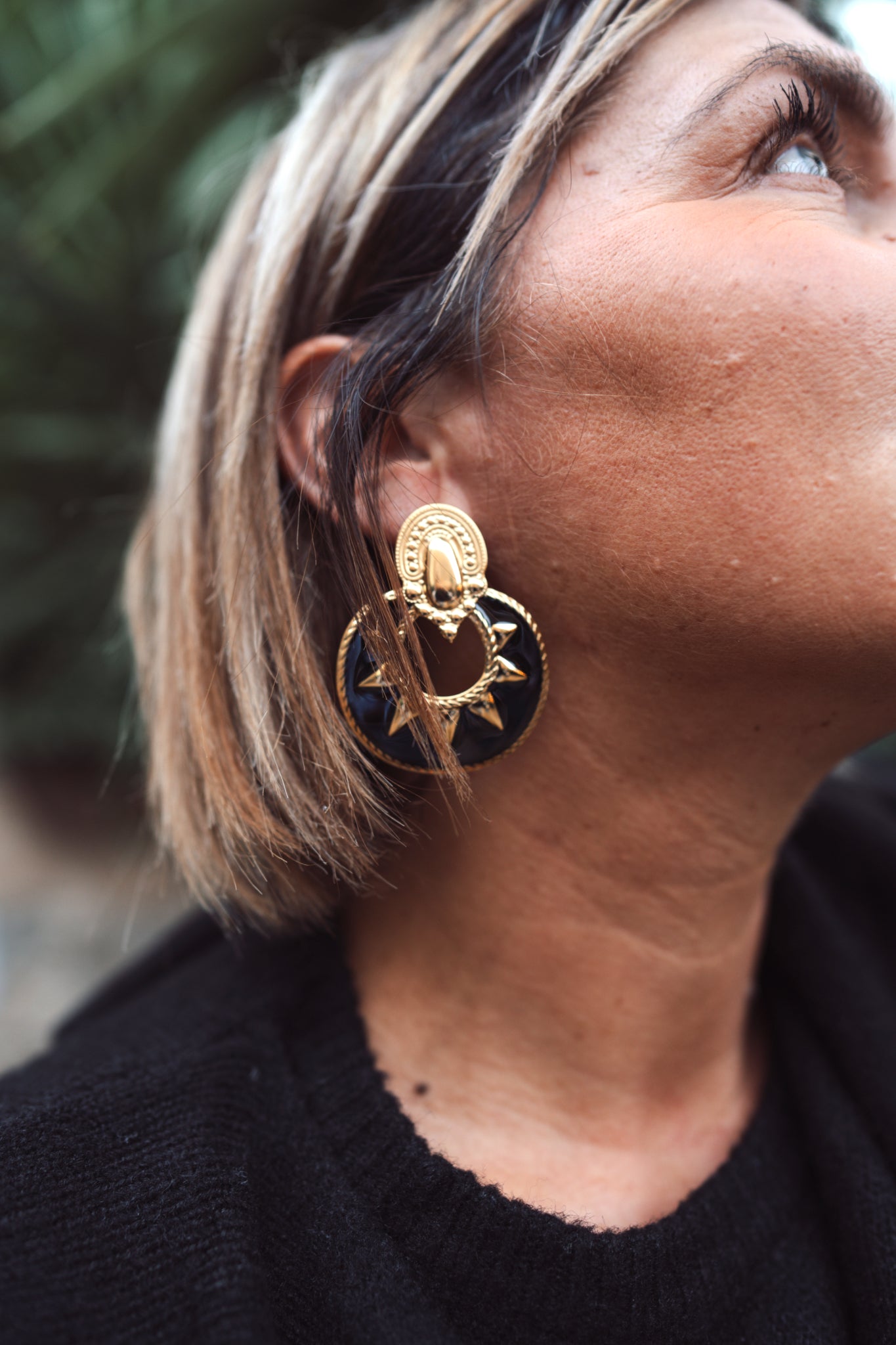 Boucles d'oreilles SOLEIL NOIR