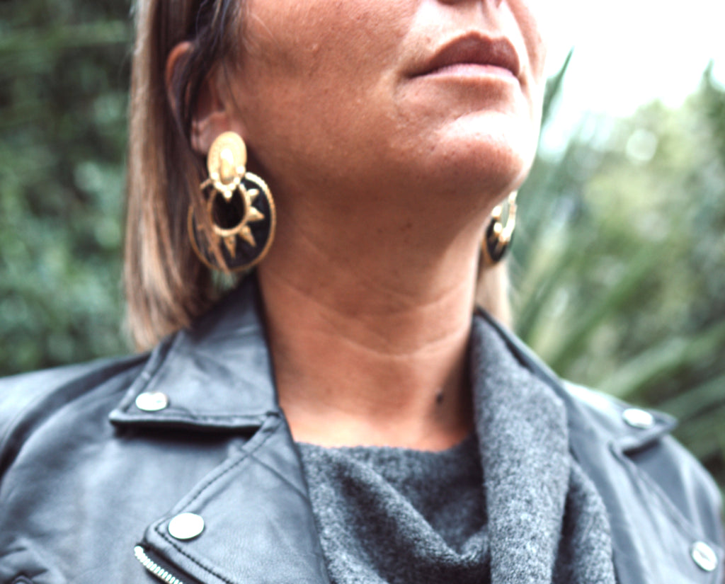 Boucles d'oreilles SOLEIL NOIR